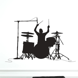 Wall Vinyl Decal Drum Drummer Cool Music Guaranteed Quality Decor 2064di