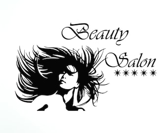 Beauty Salon Wall Vinyl Decal Hair Salon Decor for Salons, Spas, or Beauty Studios 2054di