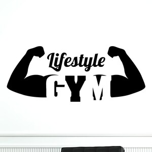 Wall Vinyl Decal Gym Lifestyle Fitness Bodybuilding Decor 1923di