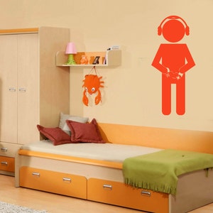 Wall Art Mural of Gamer Winning a computer game Game Console (#1003d)