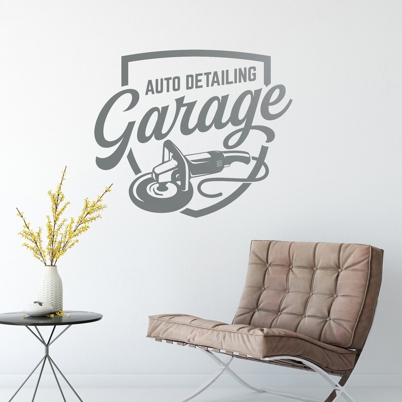 Auto Detailing Garage Vinyl Wall Decal Sign Service Workshop Decor Idea ...