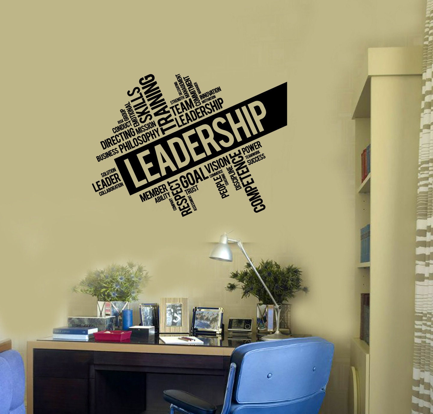 Leadership Vinyl Wall Decal Office Decoration Words Cloud Stickers ...
