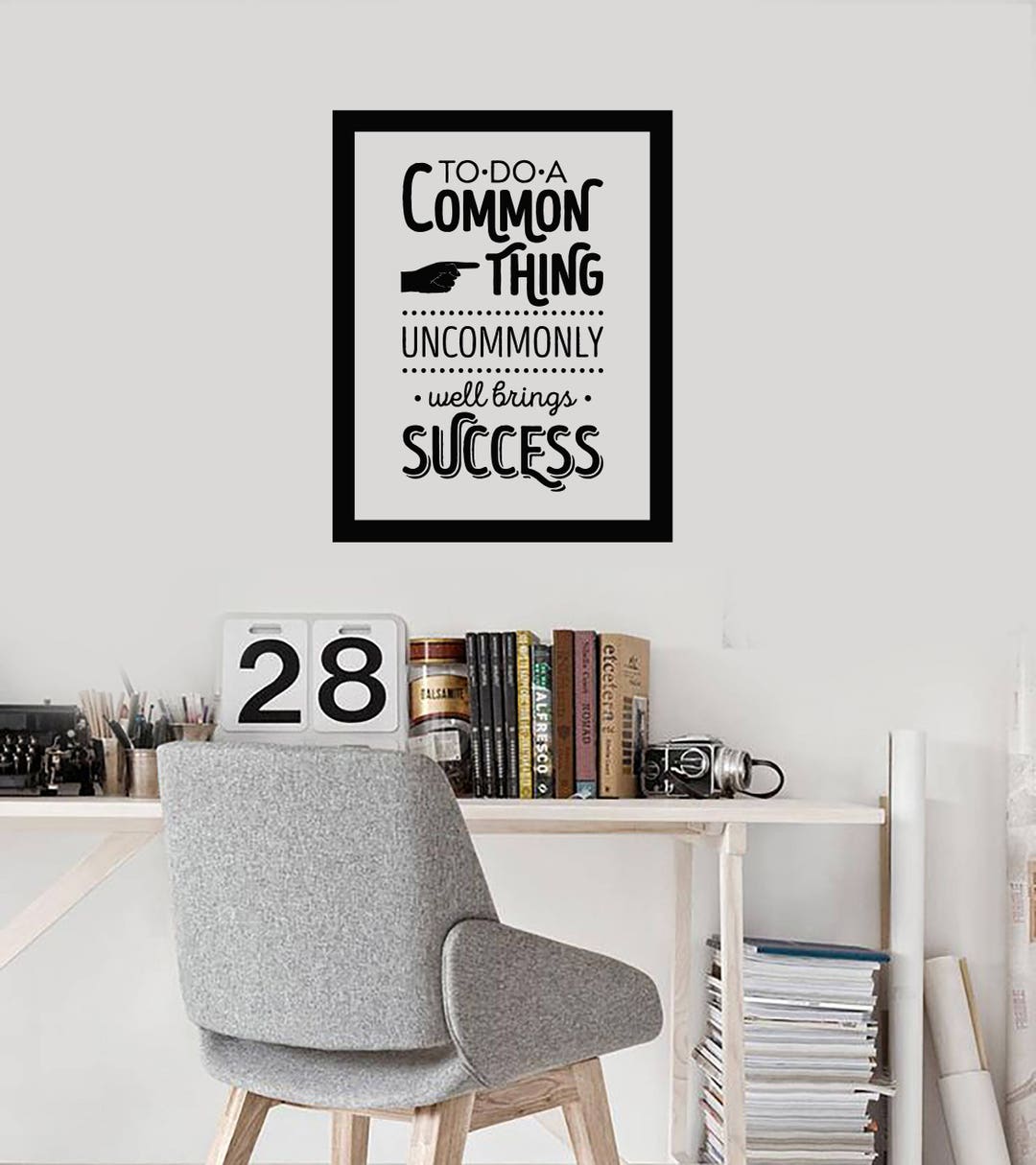 Motivational Quote Vinyl Wall Decal Phrase Home Office Interior Decor ...