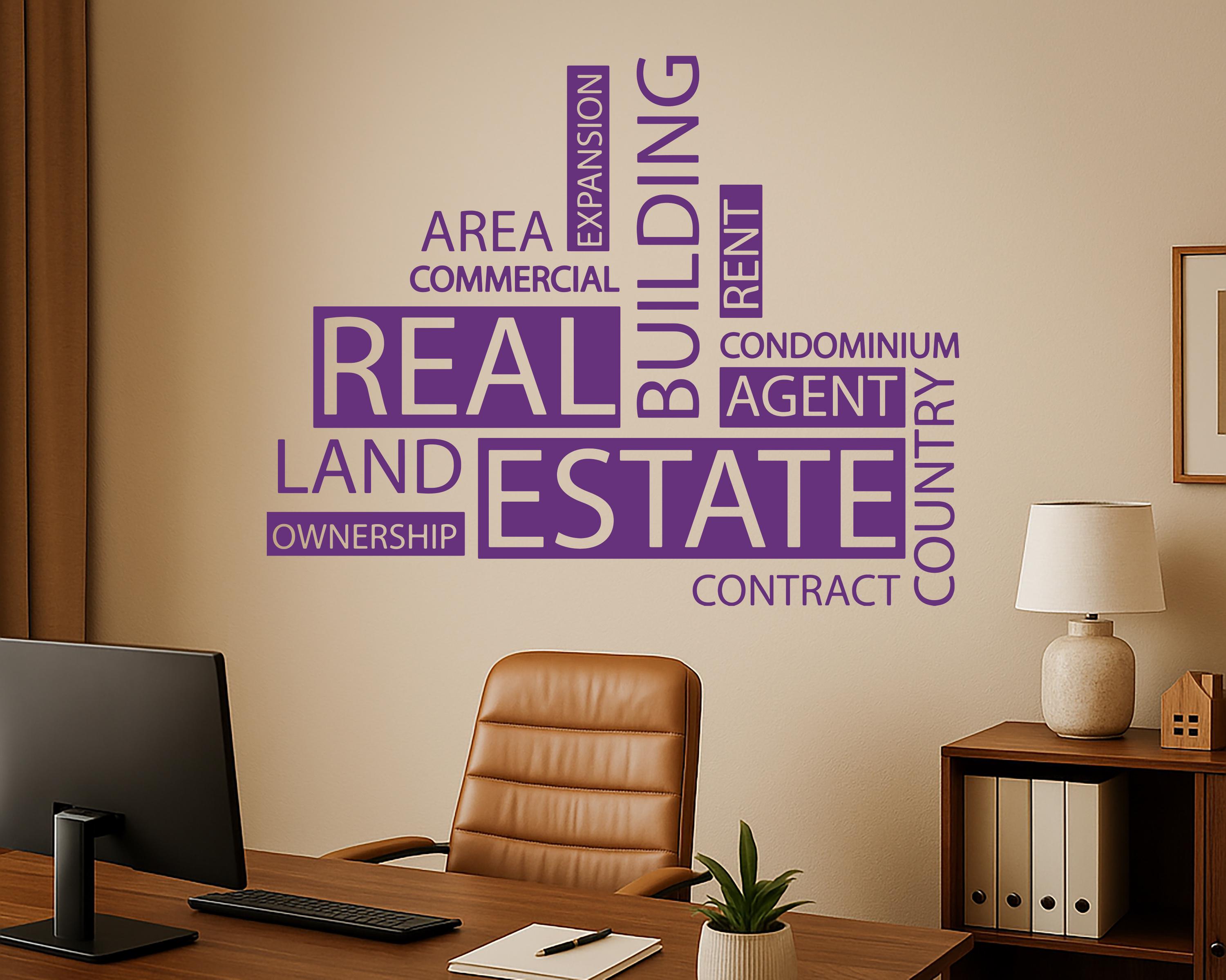 Realtor Decal Sign Real Estate Vinyl Wall Decal | Realtor Office Wall Art | Motivational ...