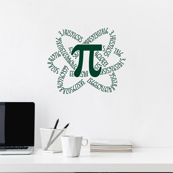 Pi Number Vinyl Wall Decal: Math Classroom Decor 6558di - Etsy