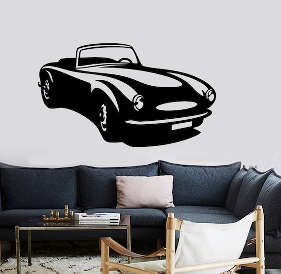 Wall Vinyl Decals Cars Retro Amazing Vechicle Luxury Decor Etsy