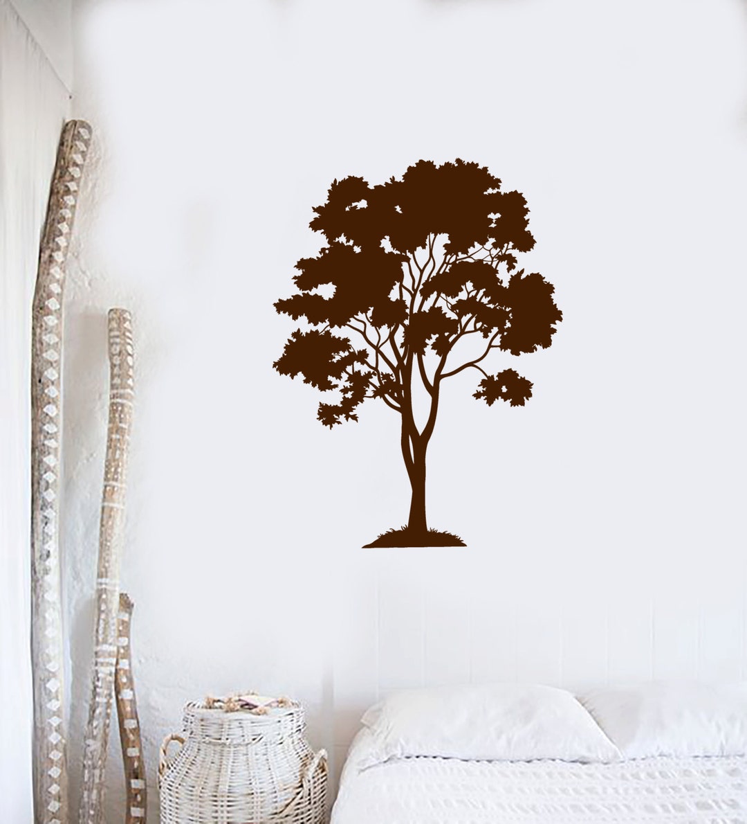 Wall Vinyl Decal Tree Nature Landscape Center Wall Focal Point for the ...