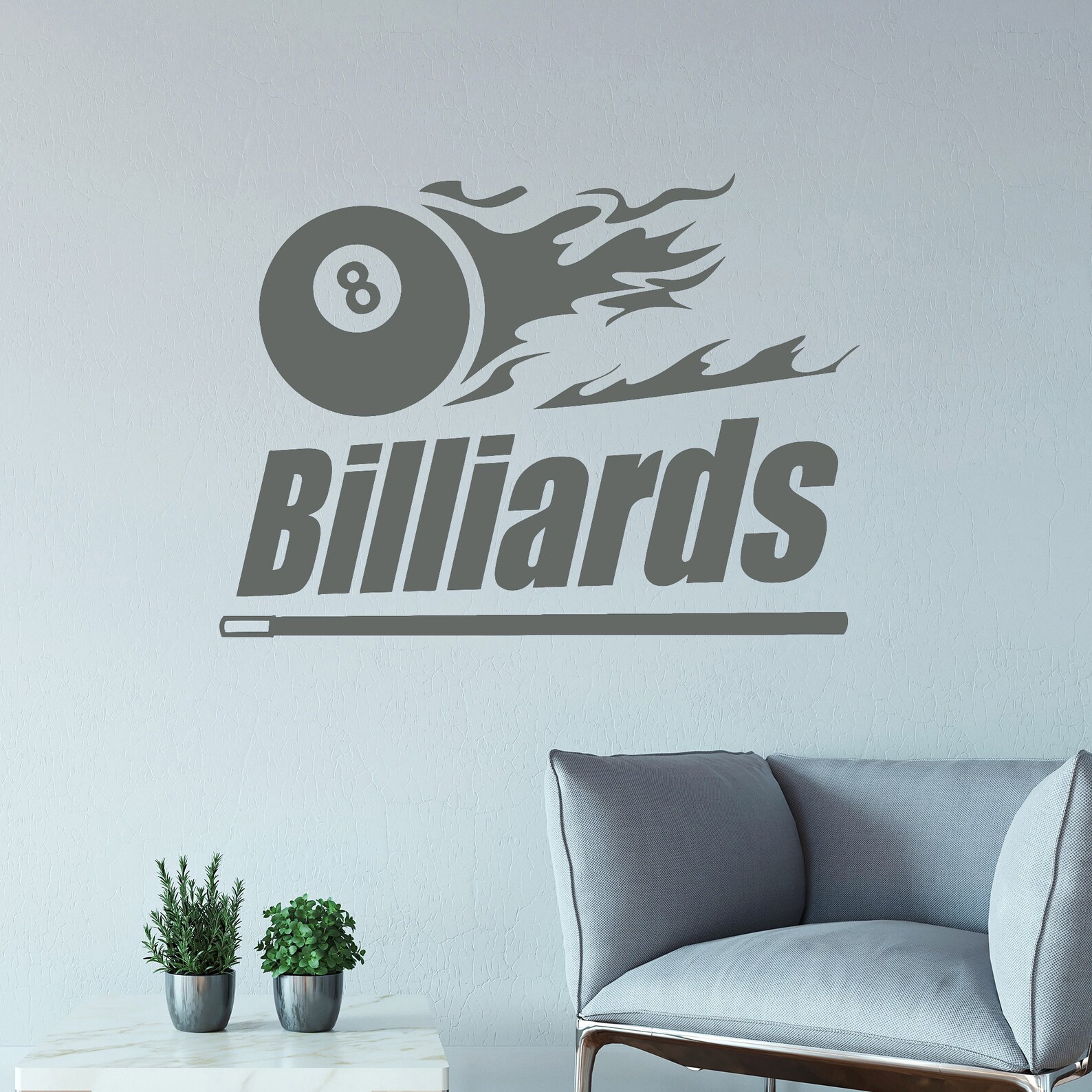 Billiards Vinyl Wall Decal Pool Ball Room Poolroom Sign Lettering ...
