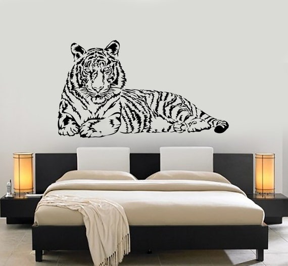 Wall Art Mural Tiger Jungle Africa Nature Amazing Vinyl Decal - Etsy