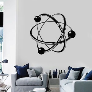 Atom Wall Vinyl Decal School Classroom Physics Science Cool Decor For Living Room 2274di