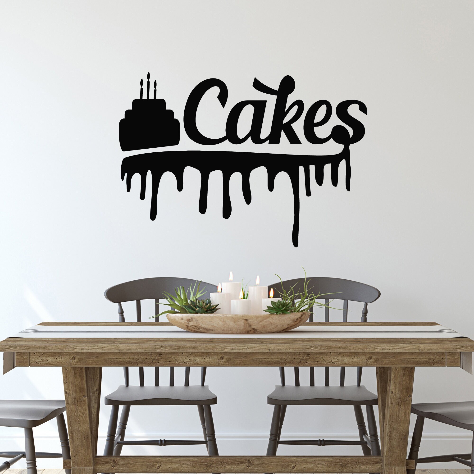 Pastry Shop Vinyl Wall Decal Cakes Kitchen Dining Room Dessert Cream Stickers Mural (#2538dg)