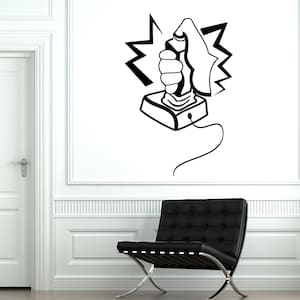 Wall Decal Gaming Joystick Joypad Gamepad Gamer Vinyl Decal Sticker 1802dz