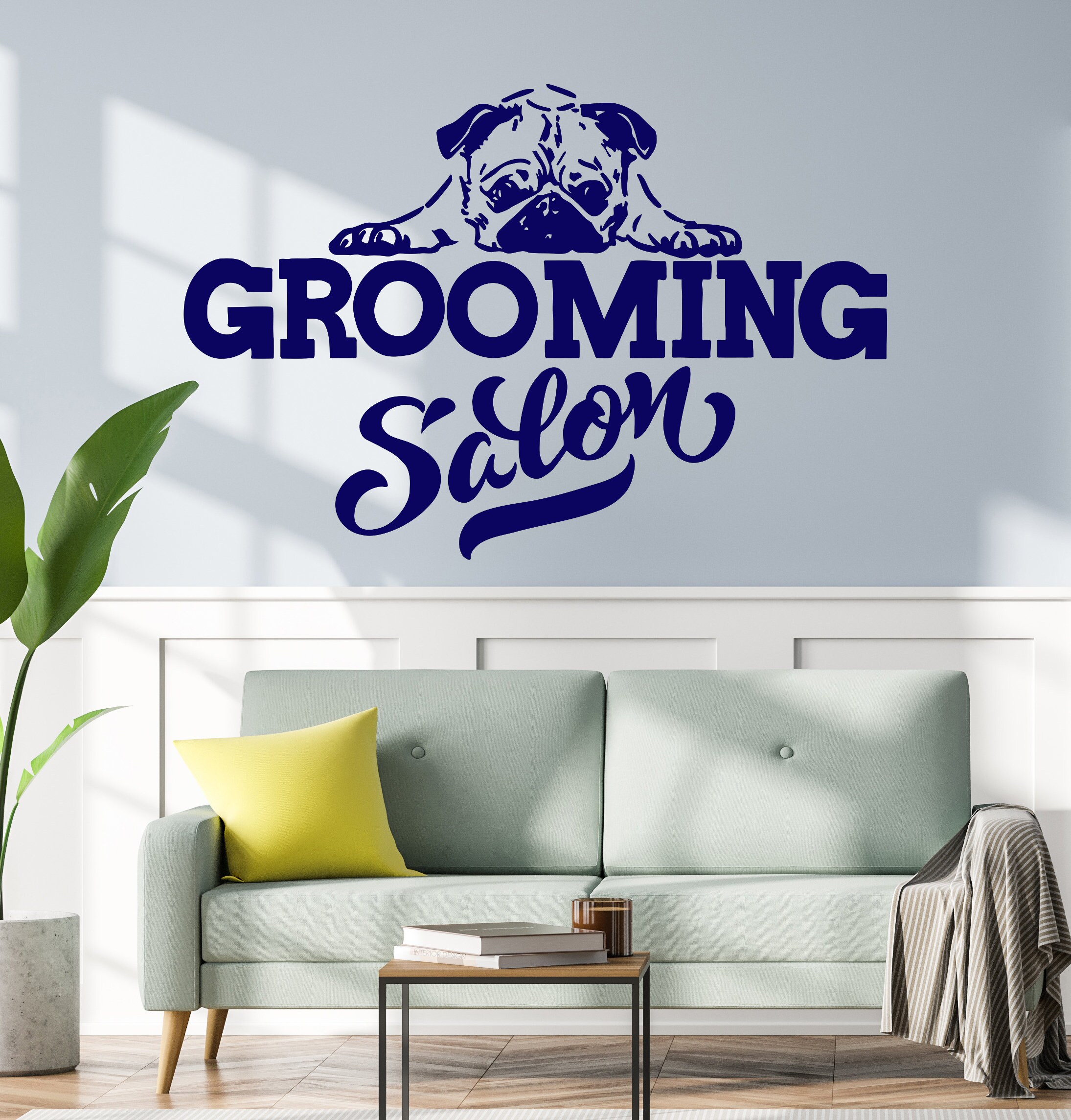 Grooming Salon Vinyl Wall Decal Dog Puppy Groomer Pet Animal Stickers ...
