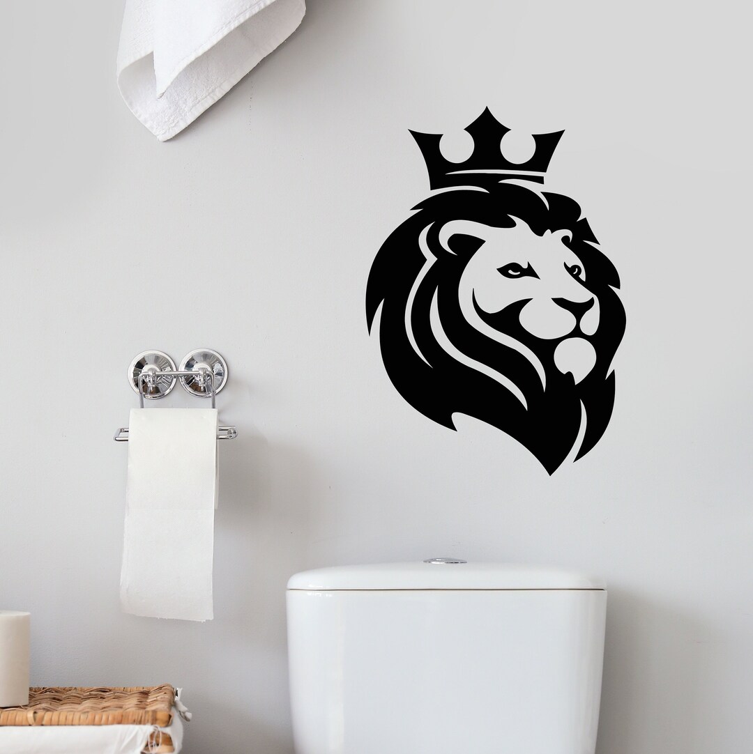 Lion Head Vinyl Wall Decal King of Jungle Animal Tribal Symbol Stickers ...