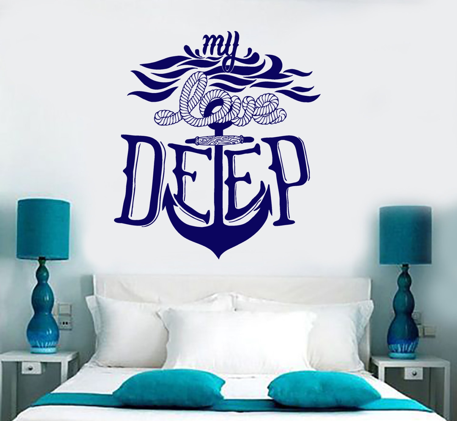 Wall Vinyl Decal Sea Quotes Ship Anchor Maritime Hemp Nautical Etsy