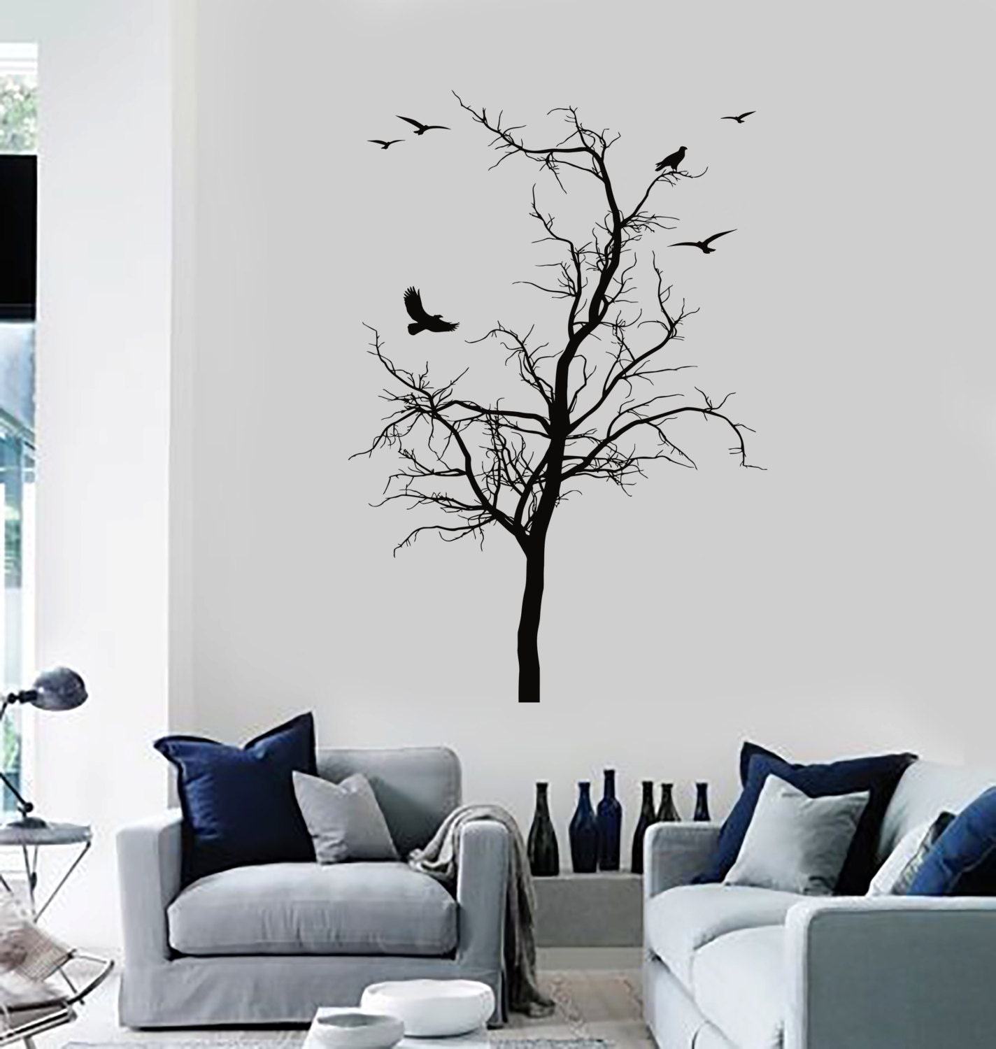 Decals, Stickers & Vinyl Art 1618ig Vinyl Wall Decal Romantic Tree
