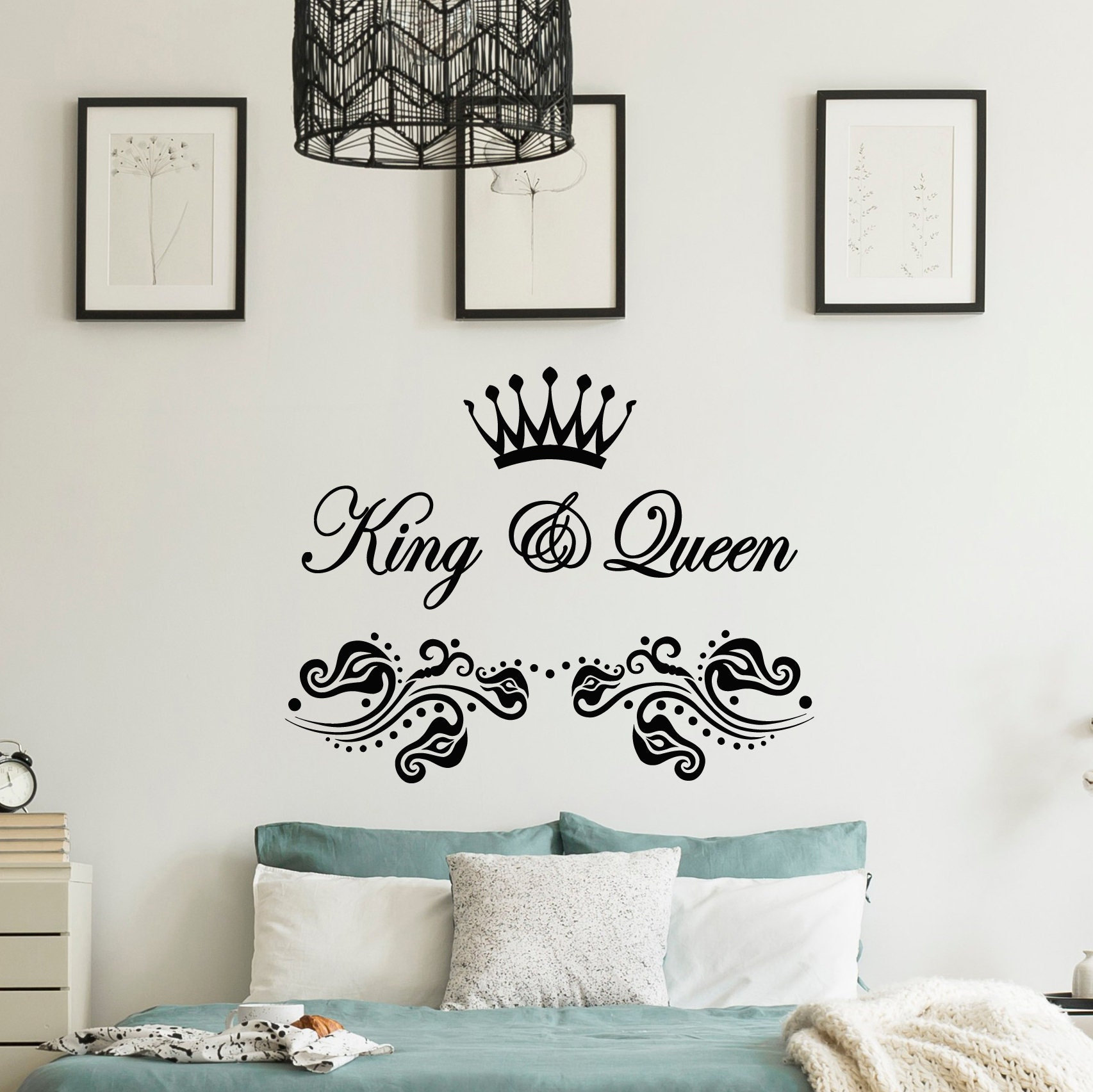 Queen Crown Vinyl Wall Decal Stickers Bedroom Décor Words Inspiring Le