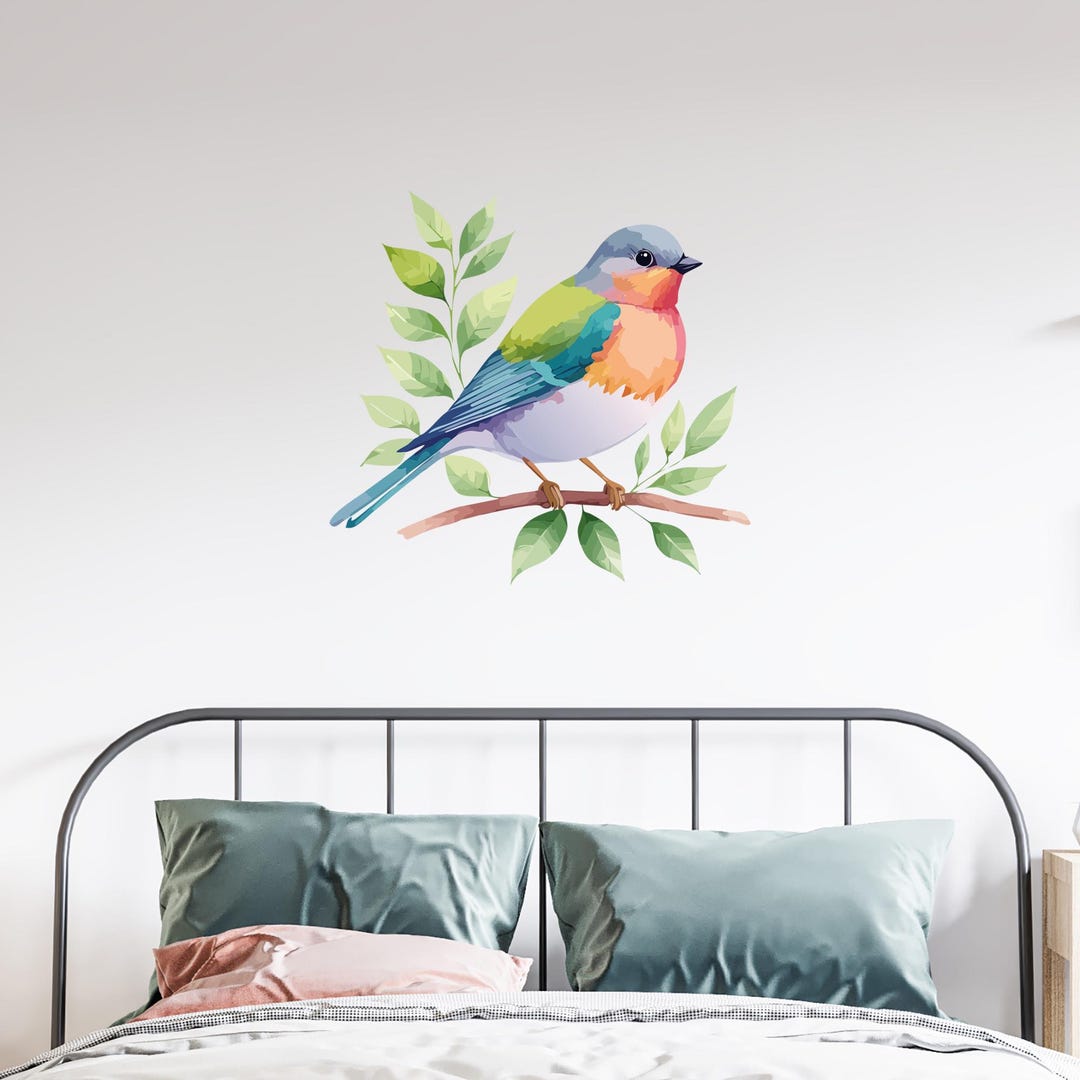 Bird Vinyl Wall Decal, Gentle Nature Animal Wall Art for Nursery and ...