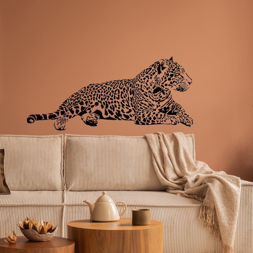 Leopard Vinyl Wall Decal Jaguar Animal Predator Wild Big Cat Safari ...