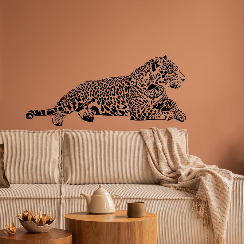 Leopard Vinyl Wall Decal Jaguar Animal Predator Wild Big Cat Safari ...