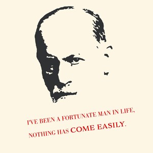 Wall Decal Sigmund Freud Fortunate Man Quote Red Quote Decor ab044