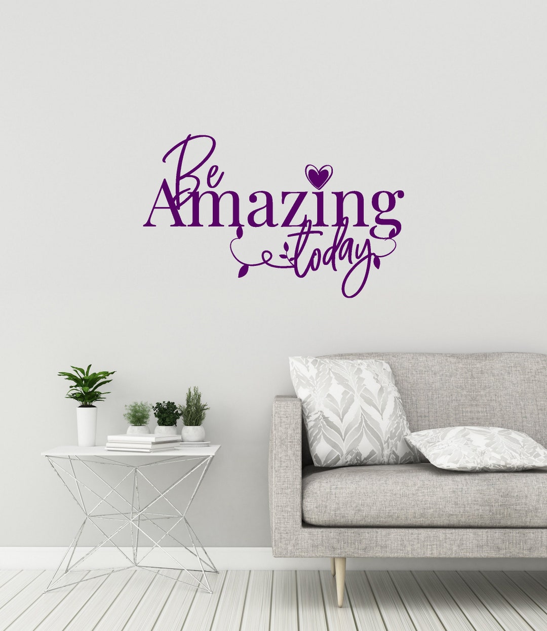 Be Amazing Today Vinyl Wall Decal Inspirational Quote Beauty Salon Hair ...