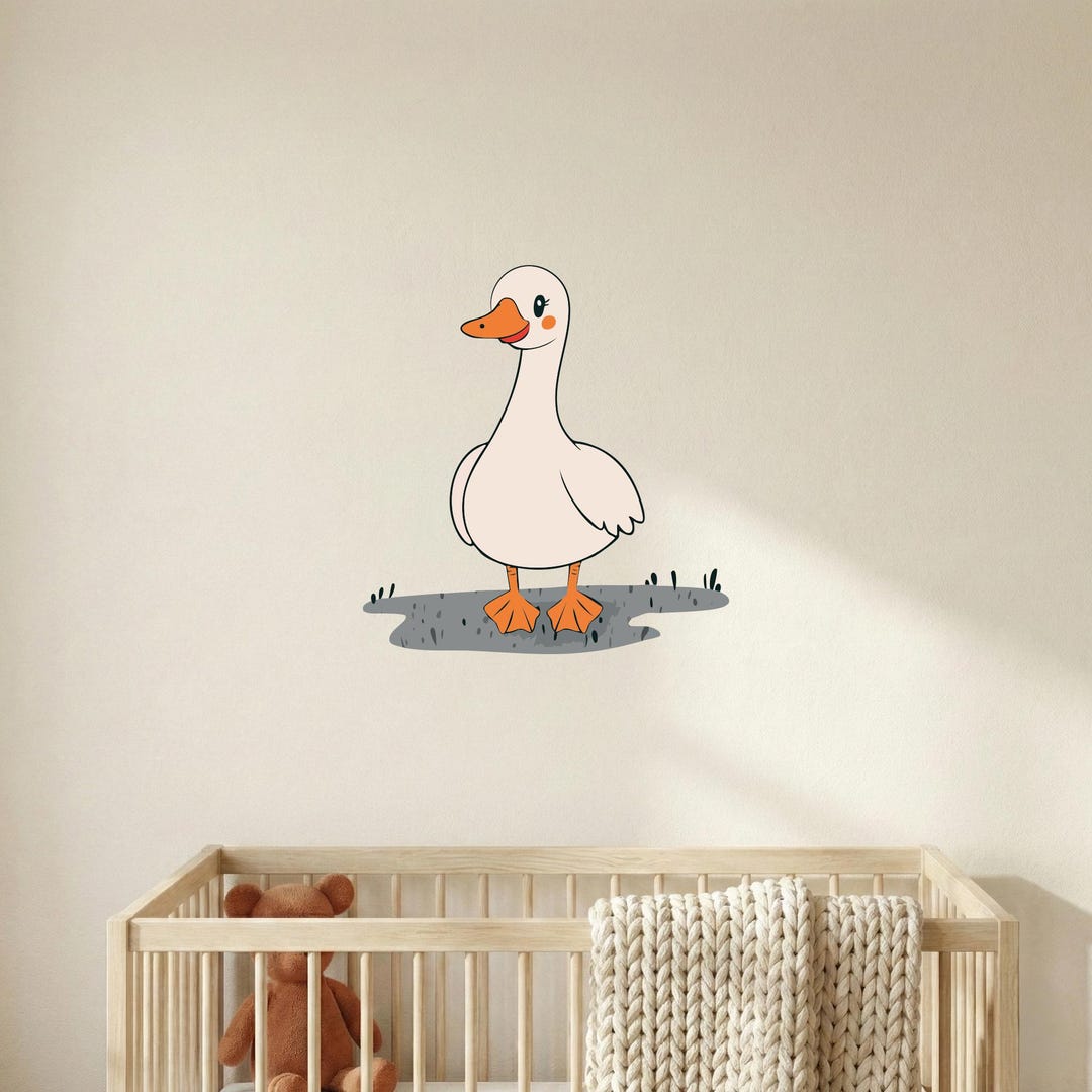 Goose Wall Decal for Nursery, Farm Animal Vinyl Sticker, Baby Room ...