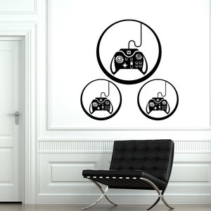 Wall Decal Gaming Joystick Joypad Gamepad Controller Gamer Vinyl Decal Sticker 1810dz