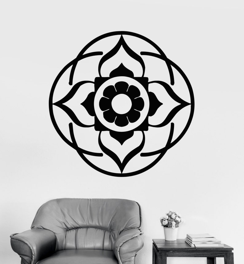 Wall Art Mural Mandala Yoga Lotus Buddha Cool Decor 2377di image 1