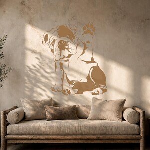 English Bulldog Wall Decal, Dog Art Sticker, Puppy Wall Decor, Bulldog Lover Gift, Pet Dog Room Decor (#3185di) image 3