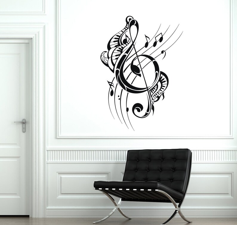 Musical Vinyl Wall Decal Notes Music Cool Modern Guaranteed Quality ...