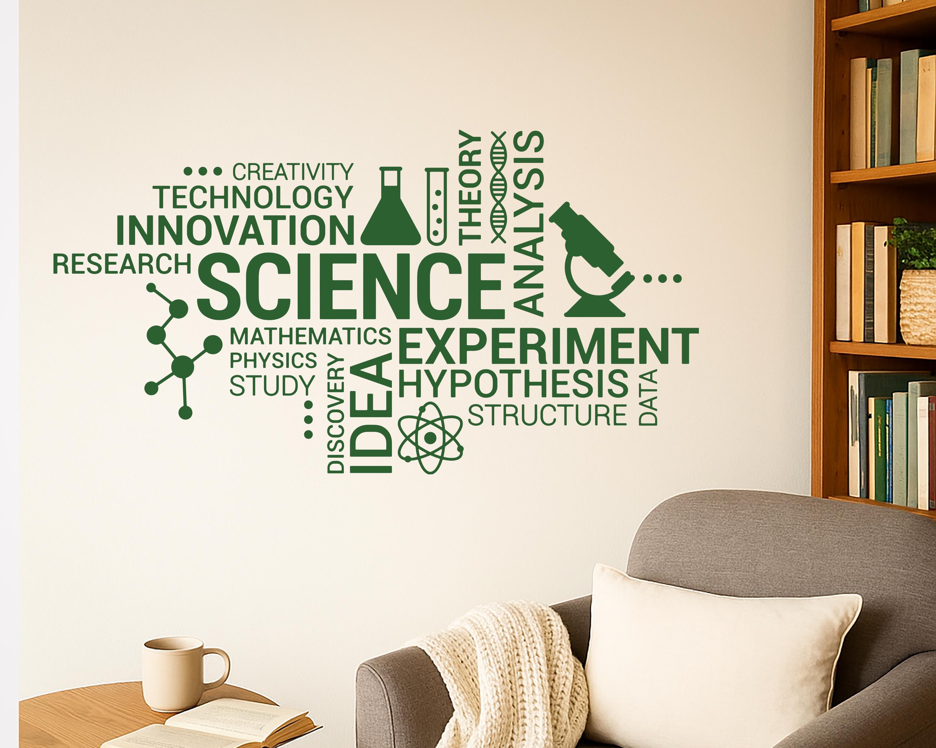 Vinyl Wall Decal 'A Moment Of Science Please' Quote Sticker - Large Black Classroom/Office Decor