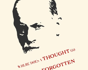 Wall Decal Sigmund Freud Memory Inspirational Quote Decor Red Quote  ab031