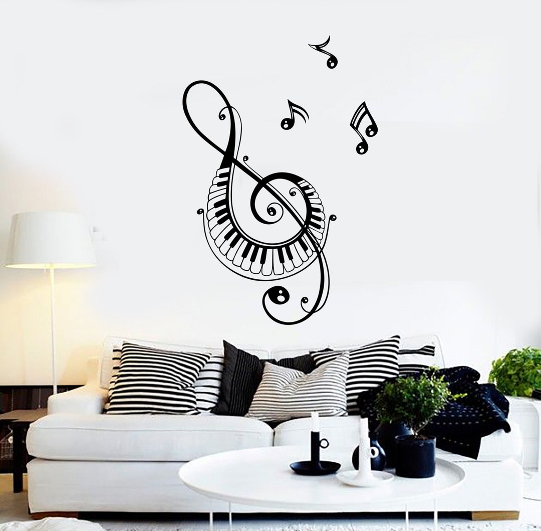 Wall Vinyl Music Notes Song Singing Guaranteed Quality Decal Mural Art ...
