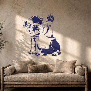 English Bulldog Wall Decal, Dog Art Sticker, Puppy Wall Decor, Bulldog Lover Gift, Pet Dog Room Decor (#3185di) image 6