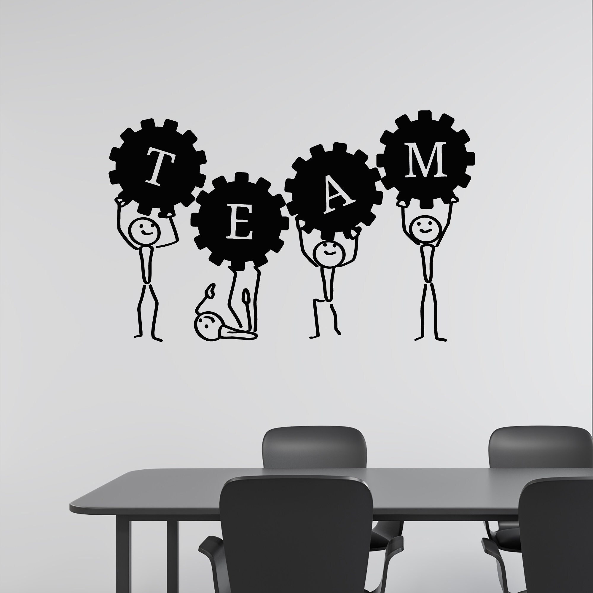 Teamwork Vinyl Wall Decal Job Work Office People Team Stickers Mural ...