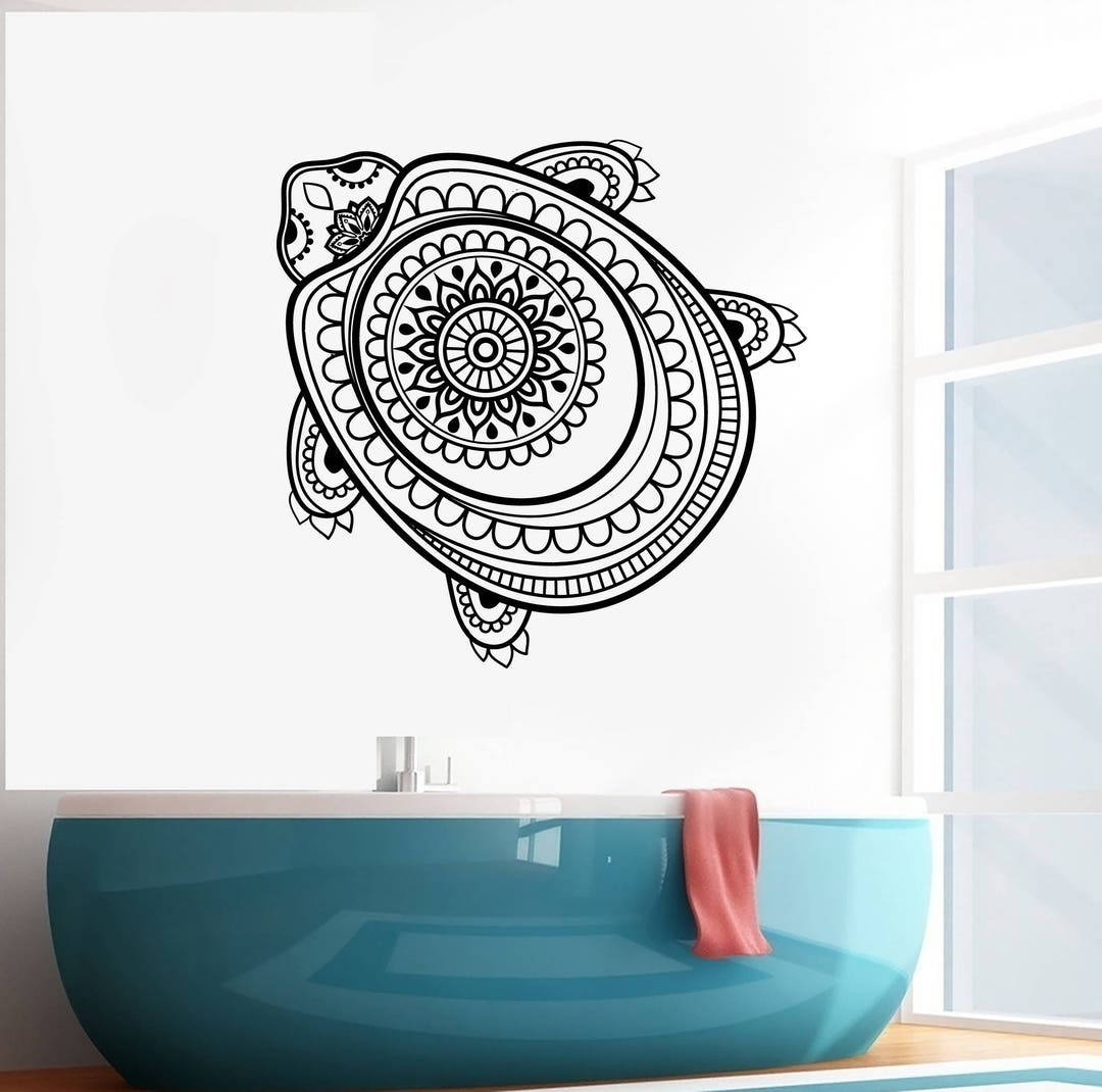 Wall Vinyl Decal Sea Animal Nautical Turtle Creatures Ocean Marine ...