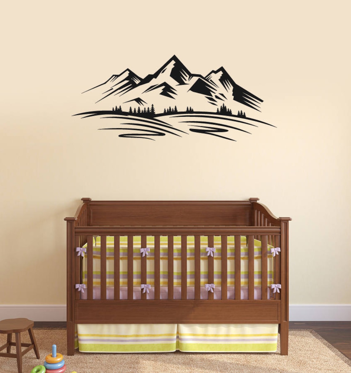 Mountains Vinyl Wall Decal Nature Landscape Home Room Decor Etsy Israel