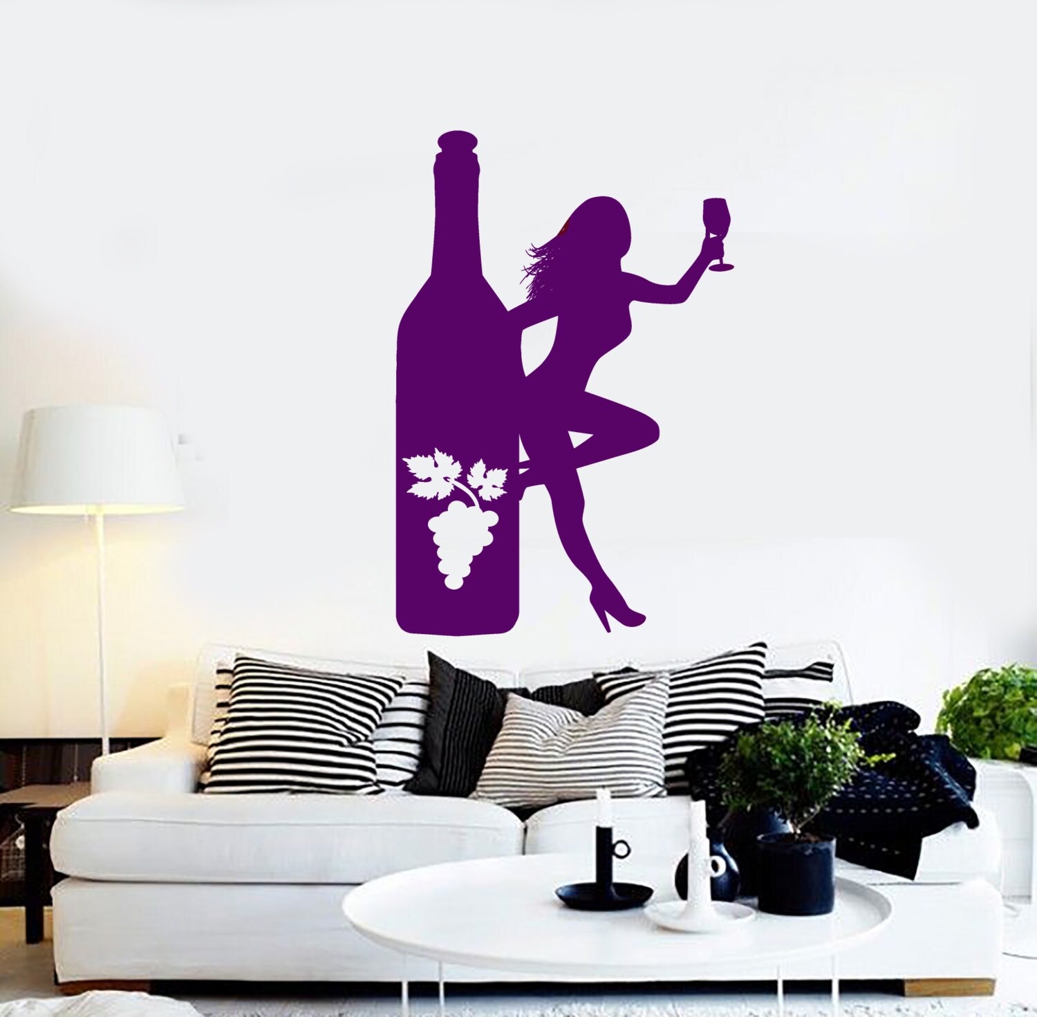 Wall Vinyl Decal Wine Bottle Winery Wine Seller Decor Etsy