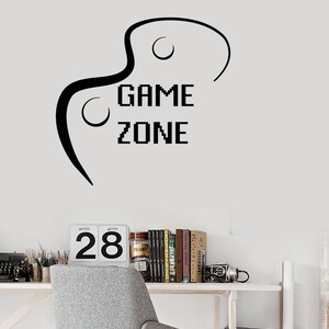 Wall Vinyl Decal Children&#39;s Room Decor Game Zone Computer Game Gaming Joysticks Decoration (#1109di)