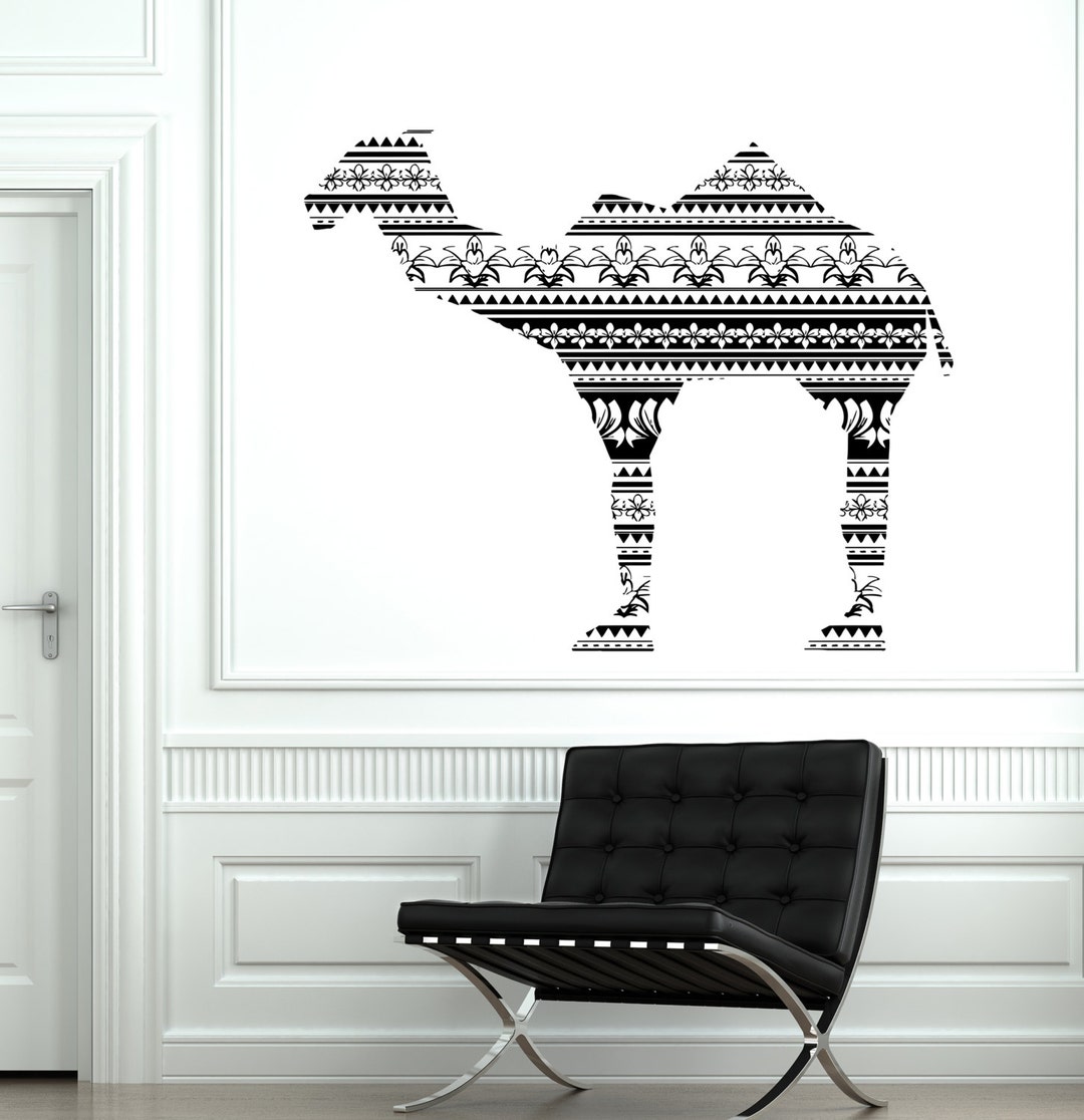 Wall Vinyl Camel Desert Animal Ornament Mural Vinyl Decal Sticker ...