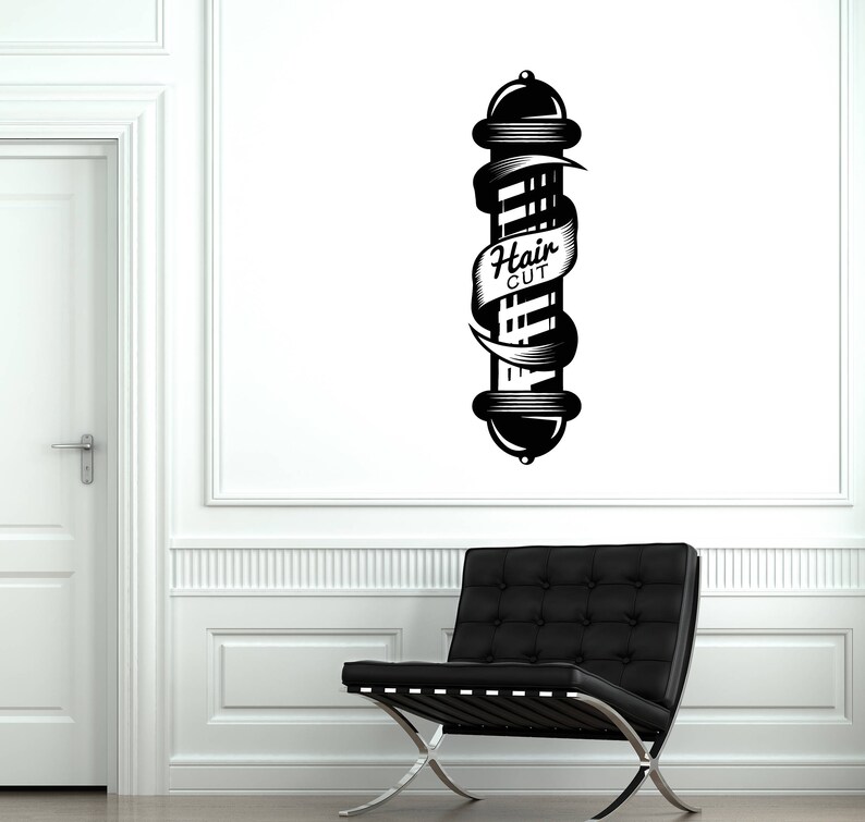 Large Hair Salon Wall Decal - 45x56 Inch Vinyl Sticker For Barbershop & Stylist Decor