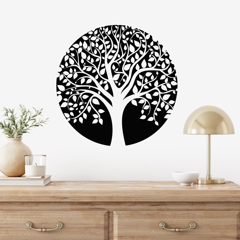 Tree of Life Wall Vinyl Decal Leaves Nature Family Home Decor Stickers ...