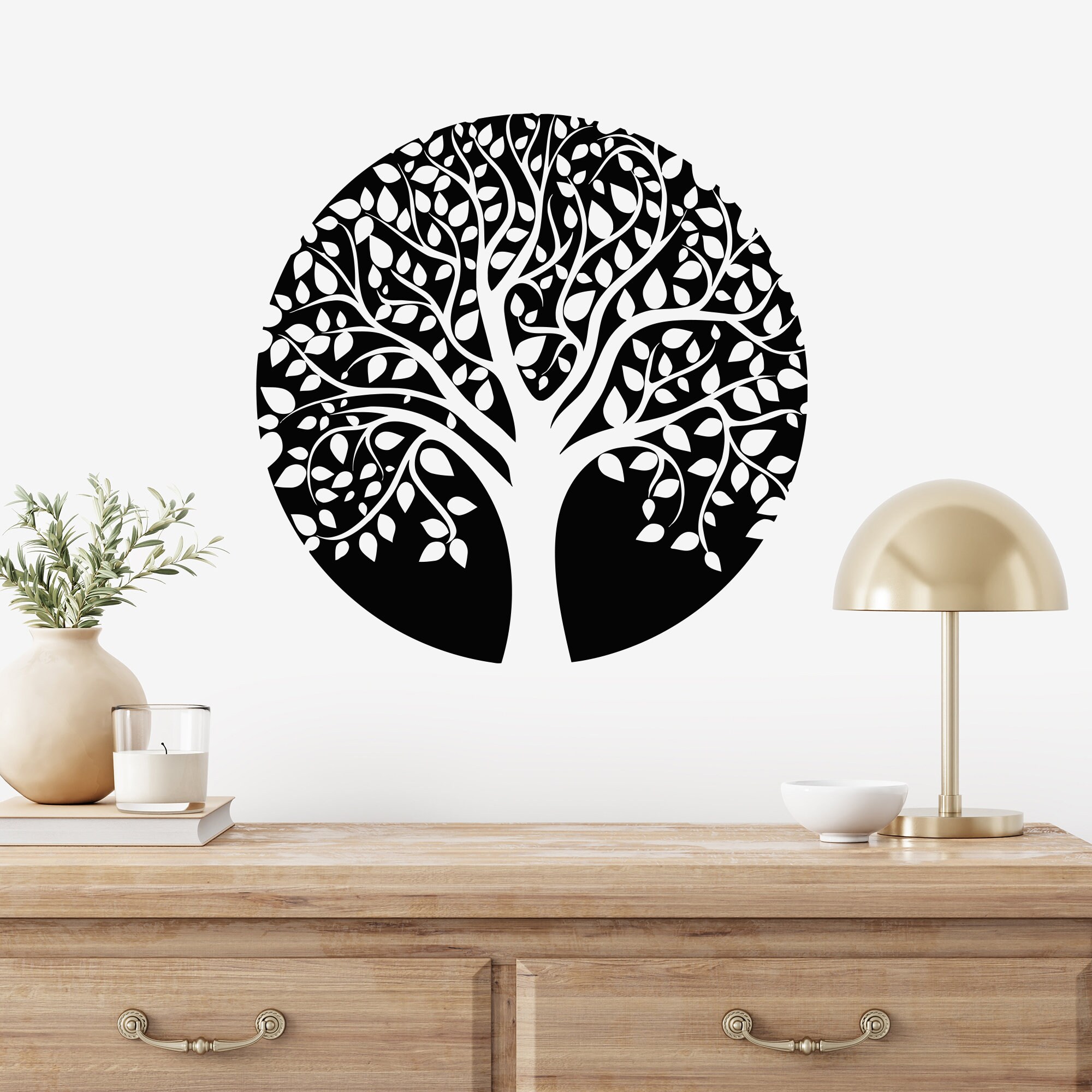 Tree of Life Wall Vinyl Decal Leaves Nature Family Home Decor Stickers ...