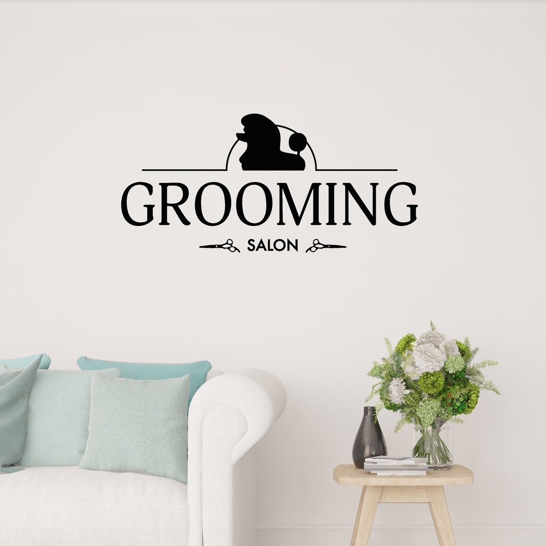 Pet Vinyl Wall Decal Grooming Salon Home Animals Care Stickers Mural ...
