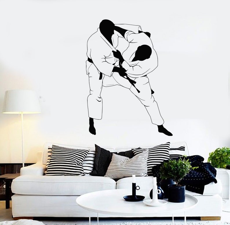 Wall Art Mural Jiujitsu Judo Sport Fighting Marital Arts Etsy