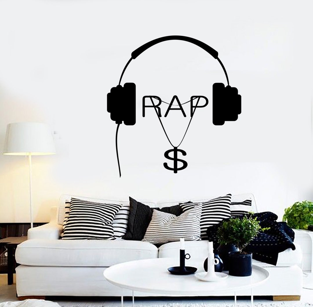 Wall Vinyl Music Hip Hop Rap Songs Money Guaranteed Quality Decal Mural ...
