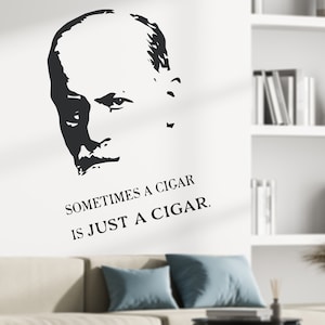 Wandtattoo Sigmund Freud Zigarre Lustig Inspirierend Zitat Dekor ab032