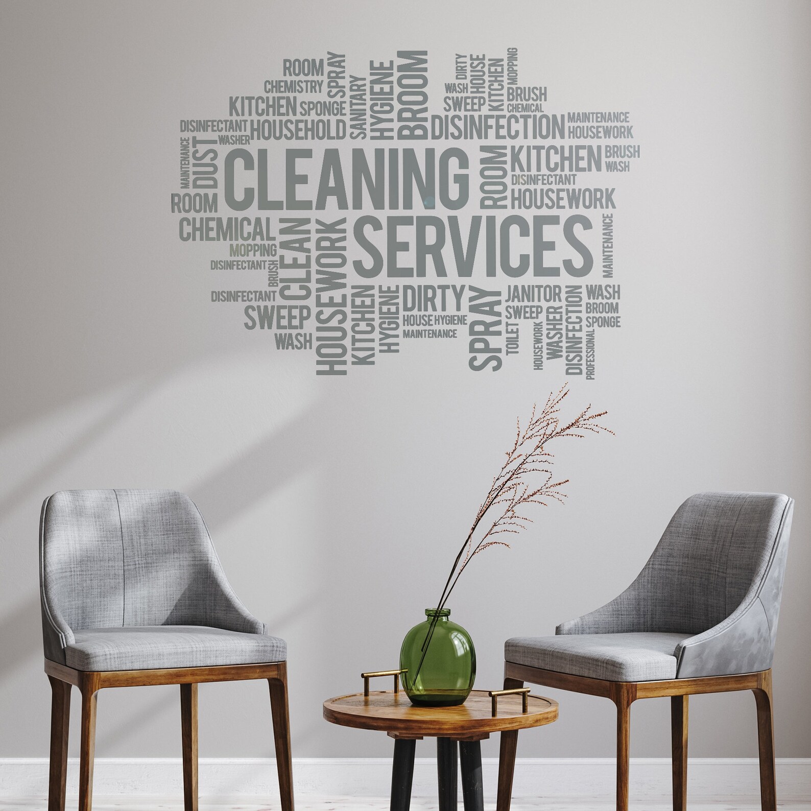 Clean Decal Cleaning Services Vinyl Wall Decal: Housekeeping Word Cloud (#6459di ...