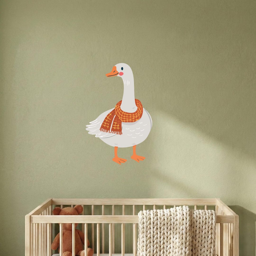 Goose Nursery Wall Decal, Farm Animal Vinyl Sticker, Baby Room Decor ...